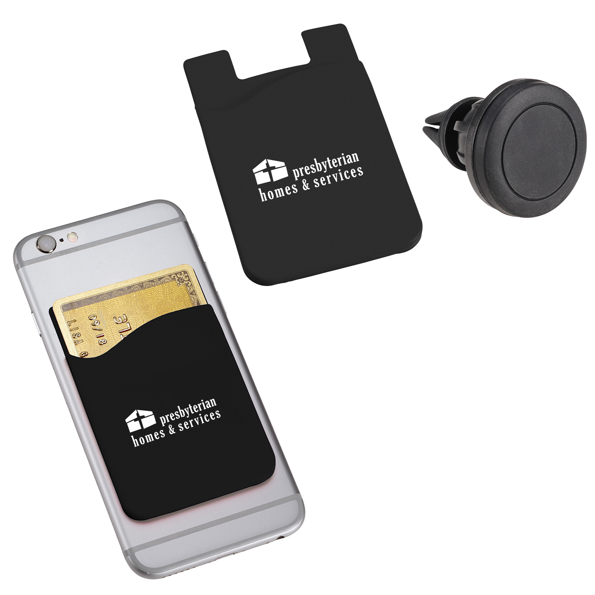 Magnetic Phone Mount With Silicone Wallet-02